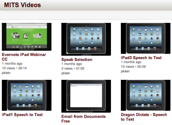 MITS website iPad tutorials